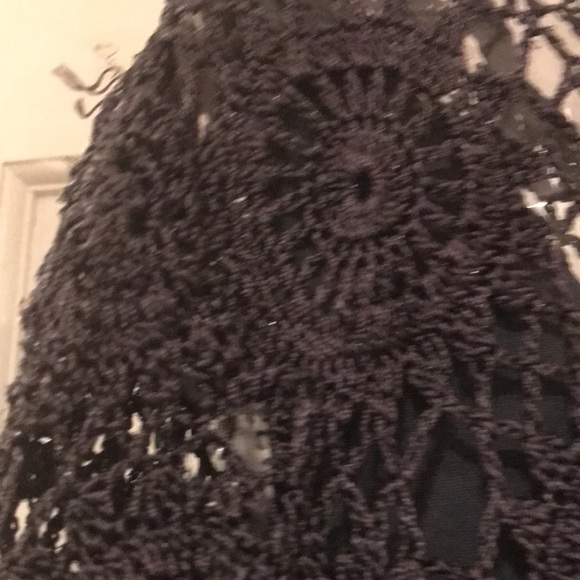 Cobalt Grey  Crochet Top - Picture 4 of 5